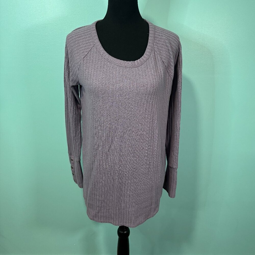 Chaser Purple Waffle Thermal Shirt Top Large Lot O